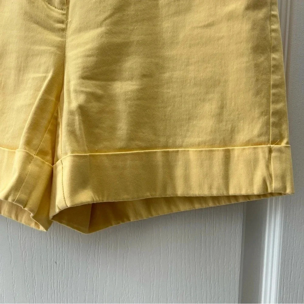 White House  Black Market Shorts Cuffed Yellow Size 2 - Picture 9 of 15